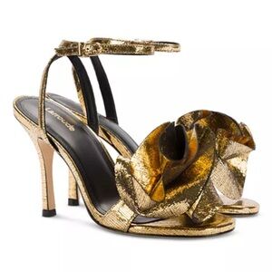 Larroude Gold Women's Heels size 7 MSRP 350